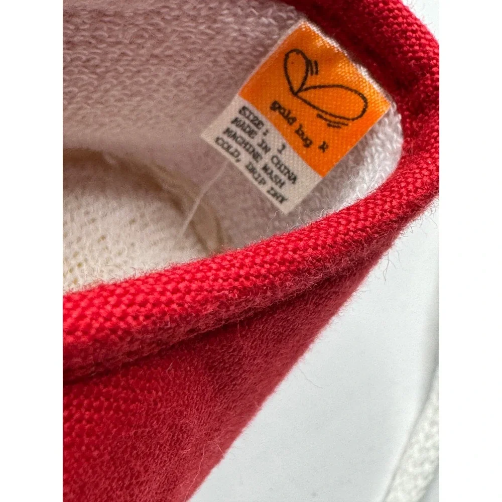 Gold Bug Baby Boys Red Canvas Soft Sole Crib Shoes Sneakers Size 1